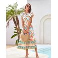 thumbnail image 2 of Vestido de verano GRACE KARIN Boho 2025, manga corta, cuello en V, maxi, 2 of 5