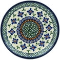 thumbnail image 2 of Blue Rose Polish Pottery Mosaic Flower Dessert Plate, 2 of 6