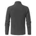 thumbnail image 2 of fvwitlyh Men'S Quarter Zip Sweaters Men's Shawl Collar Pullovers Slim Fit Button Cable Knit Black Sweater Pockets, 2 of 3