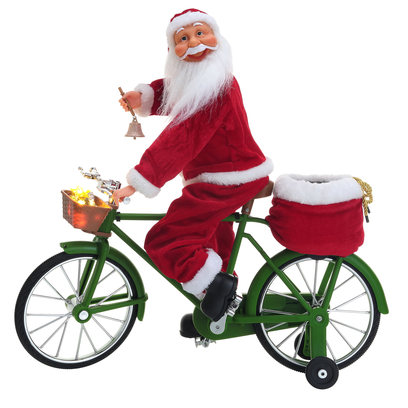 Details about   Lead Santa Riding a Bike 