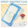 thumbnail image 3 of Allytechgroup Shockproof Case with Screen Protector for Samsung Galaxy Tab A7 10.4" 2020 SM-T500/T505/T507, Rugged Bumper Anti-Scratch Kickstand Shoulder Strap Kids Friendly Case Cover, Skyblue, 3 of 9