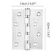 thumbnail image 5 of Kearding 2 uds bisagras de acero inoxidable bisagras de puerta con rodamiento de bolas 100x 78x 2,5mm Conjuntos de muebles de dormitorio Kearding HA014270-00, 5 of 5