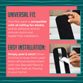 thumbnail image 3 of Barnakl Ceiling Fan Filters | Activated Coconut Shell Carbon Filter | Easy-Stick Universal Ceiling Fan Air Filters | Unscented Ceiling Fan Blade Filters for Common Household Contaminants, (3-Count), 3 of 6