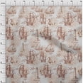 thumbnail image 4 of oneOone Cotton Cambric Brown Fabric Nautical Prints Sewing Craft Projects Fabric Prints By Yard 42 Inch Wide, 4 of 4