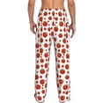 thumbnail image 3 of Uemuo Hand Drawn Tomatoes Pattern Men's Wide Leg Palazzo Lounge Pants with Pockets Light Weight Loose Comfy Casual Pajama Pants-Small, 3 of 9