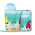thumbnail image 2 of Honeii Hello Summer Gnome 1 patten Oven Mitts and Pot Holders Sets, Baker Oven Mitts, Mittens for Kitchen Decor, Baking Lover over Gloves Gifts, 2 of 7