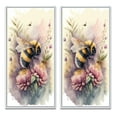 thumbnail image 2 of Designart "Flight of the Bee in a Watercolor Journey I" Animals Bee Framed Wall Art Set Of 2 - Children's Art Yellow Frame Gallery Set For Office Decor, 2 of 6