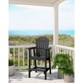 thumbnail image 4 of Musser Outdoor Adirondack Chair Wooden Patio Chair Lounge Chair Black, 4 of 8