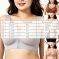 thumbnail image 3 of vigerkar Zip Front Closure Bra Wireless Support Comfort Full Coverage Back Smoothing No Underwire Bralettes Seamless (Khaki, 5XL), 3 of 9