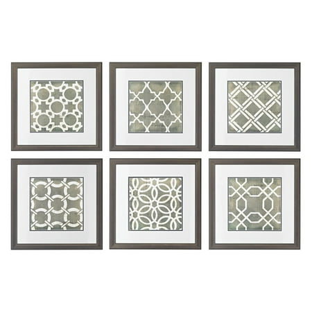 Sterling Symmetry Blueprint Wall Panel - Set of 6
