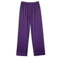 thumbnail image 3 of Dagegui Womens Long Sleeve Pajama Set Casual Loose Homewear Pjs Sets V Neck Button Down Shirts and Elastic Waist Lounge Pants Sleepwear Outfits Purple M, 3 of 4