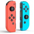 thumbnail image 1 of Manette Switch pour Nintendo Switch, Télécommande Switch Joy Pad Supporte Double Vibration/contrôle de Mouvement/screenshot/réveil (Rouge et Bleu), 1 of 7