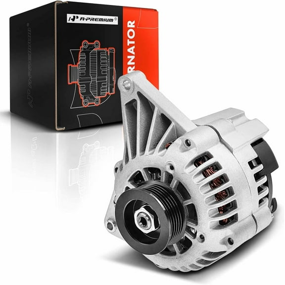 A-Premium Alternator Compatible with Chevrolet Camaro 2000-2002 V6 3.8L & Pontiac Firebird 2000-2002 V6 3.8L, 12V 105Amp Clockwise 6-Groove Pulley, Replace# 10464437, 10480378, 827211