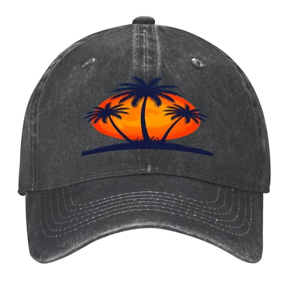 Vintage Washed Baseball Cap for Men and Women, Adjustable Low Profile Dad Hat, Cotton Curved Brim Casual Outdoor Hat,Beautiful trees