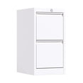 thumbnail image 1 of AOBABO 2 Drawer Vertical Metal File Cabinet w/Lock, Fully Assembled, White, 1 of 9