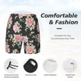 thumbnail image 5 of Balery Rose Flowers Mens Swim Trunks Swim Shorts for Men Quick Dry Inseam Beach Shorts with Compression Liner Pocket-, 5 of 9