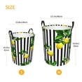 thumbnail image 3 of Fotbe Lemons on Striped Cesto de Ropa con Asas, Cesto Impermeable de Gran Capacidad, Bolsa de Lavado para Dormitorio, Cesto de Ropa con Ruedas y Asas-Medium, 3 of 6
