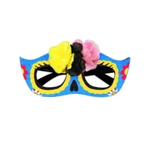 Summercome Day of The Dead Eyeglasses for Adults, Sugar Skull Floral Paper Glasses, Mexican Themed Dia De Los Muertos Eyewear for Kids, Day of The Dead Photo Booth Props for Party Supplies