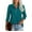 Blue, variant on Womens Tops, Women's Zip Front V-Neck 3/4 Sleeve Tunic Casual Top Solid Color Ladies Work Tops and Pullover Blouses
