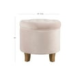 thumbnail image 2 of Button Tufted Velvet Upholstered Wooden Ottoman with Hidden Storage Light Pink and Brown - Saltoro Sherpi, 2 of 8