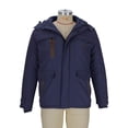 thumbnail image 3 of Men's Thicken Parka Jacket Fleece Lined Zipper Padded Long Jacket with Pockets Plus Size Winter Warm Thicken Windproof Coat, 3 of 6
