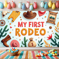 thumbnail image 6 of Cowboy Theme My First Rodeo Banner Decorative Elements Western Cowboy Hat Cactus Birthday Party for Kids Party Indoor Decoration Western Theme, 6 of 8