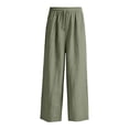 thumbnail image 4 of Girls Cotton Linen Pants for Girls Wide Leg Drawstring Pant Casual Summer Beach Sweatpants Palazzo Flowy Boho Dress Trousers, 4 of 8