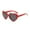 Red, variant on Polarized Heart Shaped Sunglasses for Women, Vintage Oversized Retro Love Eyeglasses with Classic Frame, Fashionable Outdoor Travel Beach Sunglasses, Worn Fashion Accessories, Purple