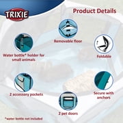 Trixie 35.25 بوصة × 15.5 بوصة. نايلون متوسط الجانب اللعب المحمول ، الفيروز