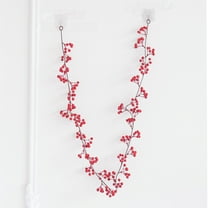 Small Christmas Wreaths,Christmas Red Berry Garland,Flexible Artificial Christmas Holly Berry Vine, Winter Berry Garland for Mantle Xmas Tree Window Door Hanging Indoor Outdoor Holiday Decoration