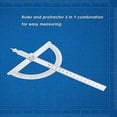 thumbnail image 3 of Goniometer Ruler, Protractor Ruler, Manual Angle Protractor, Stainless Steel Angle Finder Ruler with Locking Nut, Ruler and Protractor Combination 2, 3 of 5
