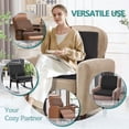 thumbnail image 7 of Shinnwa Recliner Cushion with Lumbar Support Pillow Egg Crate Foam Reduce Fatigue Extra Large Seat Cushion with Back Support for Elderly, Black, 7 of 7
