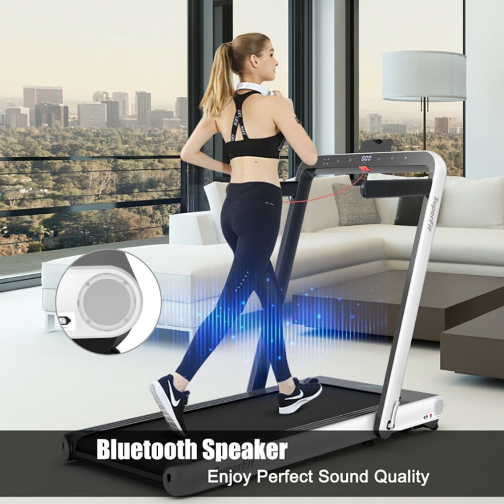Spaco Walking Machine, Treadmill, 4.75HP 2 In 1 Folding Walking Pad Treadmill with Remote APP Control