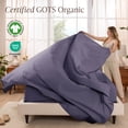 thumbnail image 3 of Bare Home Organic Percale Sheet Set - 100% Organic Cotton - Queen, Dusty Purple, 3 of 10