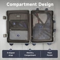 thumbnail image 5 of New York Xpress 20" Zipperless Carry-on Luggage Hardside Suitcase with Double TSA Lock & Aluminum Frame, Blue - AL1377, 5 of 11