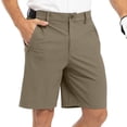 thumbnail image 2 of Sewkxo Men's Golf Shorts Inseam Stretch Quick Dry Casual Work Dress Shorts with 4 Pockets,Brown XL, 2 of 6