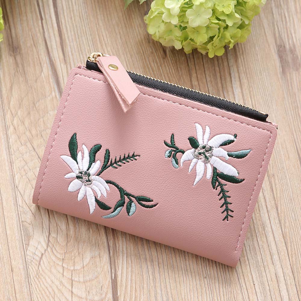 Embroidered Wallet Card Holder Phone Case