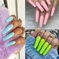 thumbnail image 1 of 100Pcs/Box Coffin Ballerina False Nail Tips Full Cover Nails Tips DIY Acrylic Nail Art 10 Sizes Full Set, 1 of 9