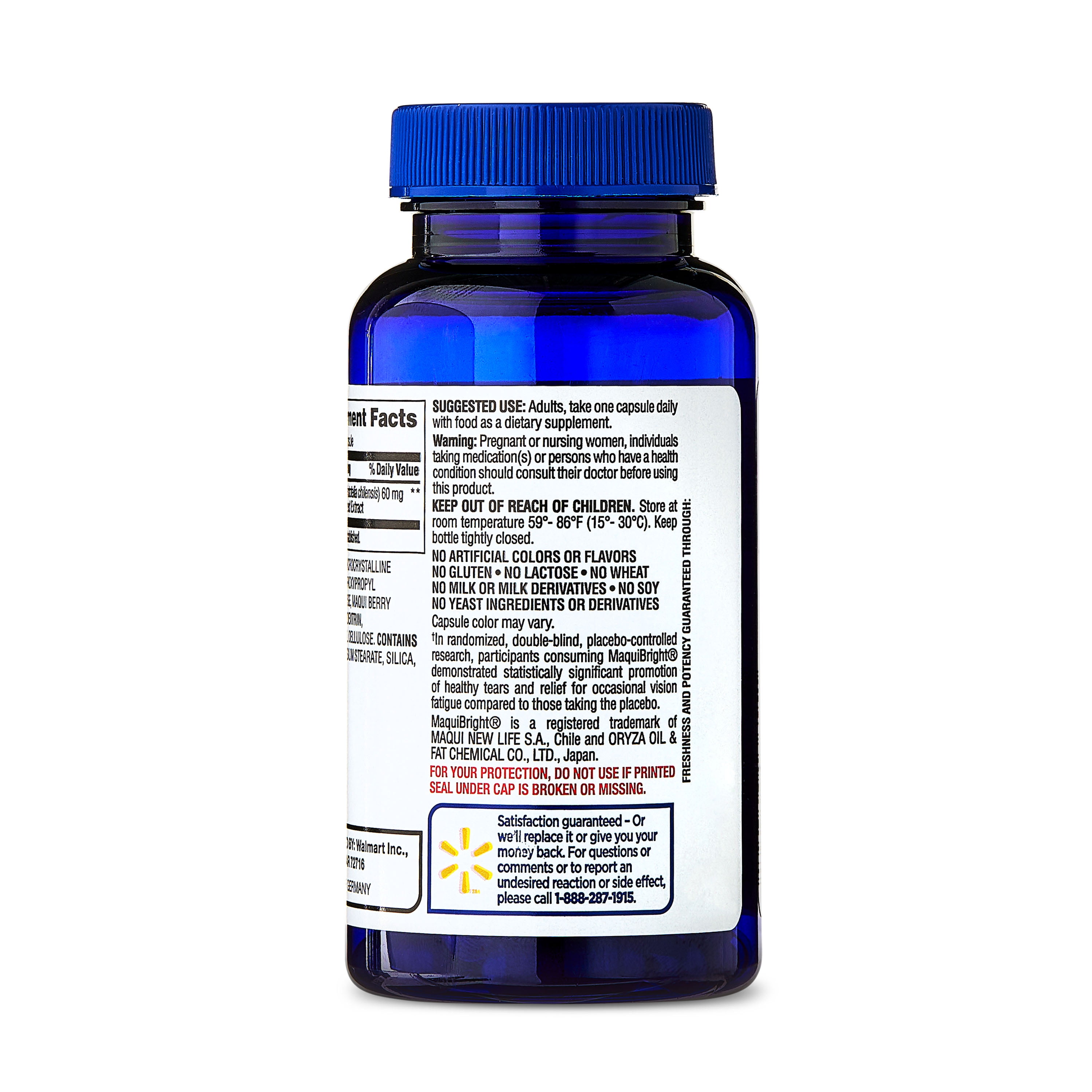 Equate Healthy Tears Support Vegetarian Capsules Dietary Supplement, 30 Count