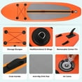 thumbnail image 6 of Pirecart 10' Inflatable Stand up Paddle Board 6" Thick SUP with Carry Bag, Non-Slip Deck, Hand Pump, for All Skill Levels, Orange, 6 of 7