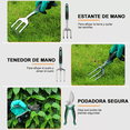 thumbnail image 4 of Juego De Herramientas De Jardín Kit Manual Jardinería 11pzs Verde/Plata, 4 of 5