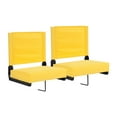 thumbnail image 2 of BizChair Set of 2 500 lb. Rated Lightweight Stadium Chair with Ultra-Padded Seat, Yellow, 2 of 10
