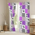 thumbnail image 3 of Black White Milk Cow Print Curtains & Drapes,Rustic Farmhouse Animal Skin Blackout Curtains Daisy Flower Window Treatments, 3 of 6