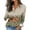 Khaki, variant on Button Down Summer Tops Ombre Shirts Casual Collared Blouson Long Sleeve Relaxed Fit Blouse Office Wear Wine