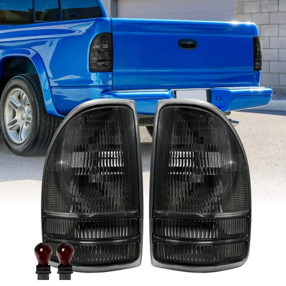 1998-2004 Dodge Dakota Pickup Smoke Lens Tail Lights