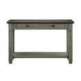 thumbnail image 3 of Rome 48 Inch Sofa Table- Rectangular- 2 Drawers- Brown- Gray- Solid Wood, 3 of 6