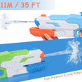 thumbnail image 4 of Pack de 2 pistolas de agua de juguete para piscinas de verano con alcance de 11 m, potente pistola de agua de largo alcance para piscinas al aire libre, jardines, playas, niños y adultos., 4 of 5