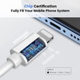 thumbnail image 3 of Cable auxiliar para iPhone Adaptador de cable de audio estéreo auxiliar compatible con iPhone Car Home Stereo, altavoz, auriculares-(Blanco), 3 of 5