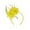 Yellow, variant on Elegant Carnival Feather and Floral Headpiece for Women European Style Bridal Party Hair Accessories
