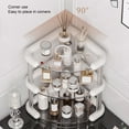 thumbnail image 4 of 3 Tier Corner Shelf, Multipurpose Simple Stylish Desktop Corner Stand, Large Capacity Corner Storage Organizer - Cosmetic Organizer Holder - Kitchen Counter Shelf for Bathroom, 4 of 7